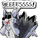 FurryYes custom emote from Da Cuties