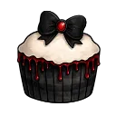 811482gothicbowcupcake