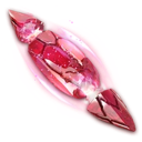 Crystal shard glowing with intense pink and red energy.