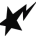 A stylized black star with jagged, lightning-like edges.