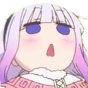 Kanna Kamui with a wide-eyed, open-mouthed expression of shock.