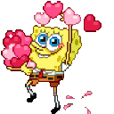 xv_spongeheart animated GIF emoji from Dizzy GanG