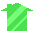 Four pixelated green house icons showing a progression of architectural detail.