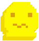 Four yellow pixelated faces with wide eyes and open mouths expressing shock.