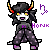 Gamzee character from Homestuck cycles through expressions, ending with a manic clown face and the text HONK.