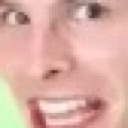 Jerma985 making a suspicious, squinting face with a tight-lipped expression.