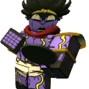 Star Platinum with a shocked and annoyed expression in a blocky art style.
