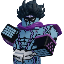 Star Platinum from JoJo's Bizarre Adventure in a Roblox style, posing with fists ready to punch.