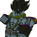 Star Platinum from JoJo's Bizarre Adventure in a blocky Roblox style posing aggressively.