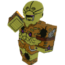 Gold Experience stand character with a cracked, blocky texture and intense expression.