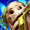 Hey Ya! Stand from JoJo's Bizarre Adventure with a wide, toothy grin.