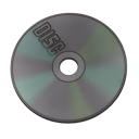 A gray compact disc with the word DISC written on it.