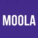 The word Moola written in bold white sans-serif font on a solid purple background.