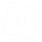 Roblox logo featuring a tilted white square with a black square cutout in the center.