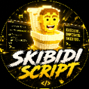 Skibidi Toilet character emerging from a golden toilet with computer code text floating in the background.