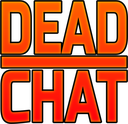 Text reading DEAD CHAT in bold orange and red letters against a black background.