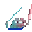 A green frog character waving blue and red glowing light sabers back and forth.