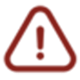 A red triangle containing a vertical exclamation mark.