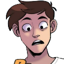 A young man with brown hair and wide eyes looking shocked with an open mouth.