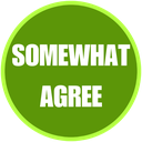 Somewhat Agree text written in white bold letters inside a green circular badge.