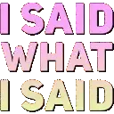 SaidWhatISaid