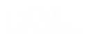 The letters ew followed by two dots in a bold white rounded font on a black background.