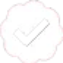 A black checkmark symbol centered on a white, rounded cloud shape.