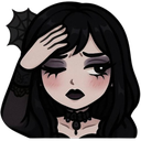 GothGirlHeadache Discord sticker - Vampires 18+ ⛧﹒Goths & Emos﹒⛧