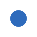 Blue circle centered on a black background.