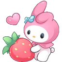 melody_strawberry custom emote - ｡　/fluffybunnies 　.