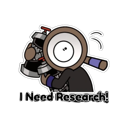 needresearch Discord sticker from eg’s dw team server ˖°꩜