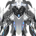 Purifier mecha character with glowing blue accents and metallic armor plating.