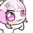 Anime girl with pink hair and a smug, cat-like expression looking to the side.