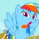 Dashie animated emote - Equestria 🦄 emojis + rp!
