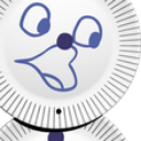 Paper plate with a hand-drawn face looking shocked and confused with wide eyes and an open mouth.