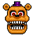 Bear head with sharp teeth and a small purple hat looking menacingly.