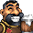 A bearded man with a wide grin holds up a glass in a celebratory toast.