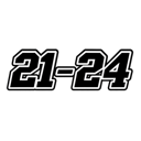 The numbers 21-24 in a bold, white-outlined font against a black background.