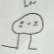 A simple hand-drawn blob with a happy face standing on two thin legs.