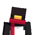 A pixelated penguin wearing a red scarf next to a red heart symbol.