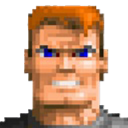 Soldier with short orange hair and blue eyes wearing a gray uniform looking intensely angry.