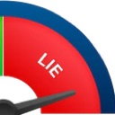 Gauge with a red zone labeled LIE and a black needle pointing towards it.