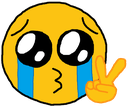 PeaceCrying Discord sticker - Peekaaboo
