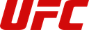 Red text logo reading UFC on a black background.