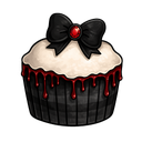 :Gothicbowcupcake: