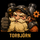A bearded dwarf engineer with mechanical gear accessories giving a thumbs up gesture.