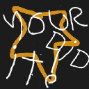 Four gold-outlined stars arranged in a row, each containing the handwritten white text YOUR DID IT against a black backgroun…