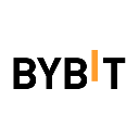 Bybit logo featuring black text with an orange vertical bar.