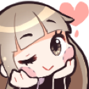 Anime girl with light brown hair winking and resting her chin on her hand with a smug expression.