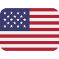 American flag with a rectangular shape and rounded corners.